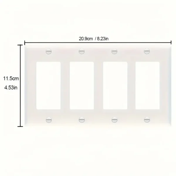 Glossy White Wall Outlet Socket Panels
