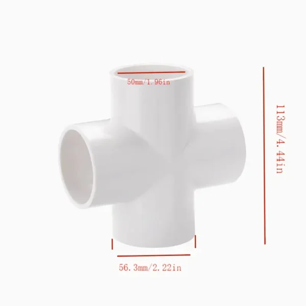 64e1f391-078a-4cc7-9fa5-0556116cc9ff 4-Way PVC Garden Watering System Connector
