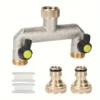 6c5220e8-8af0-4652-aa7d-dcd61415e3a6 Brass 2-Way Garden Water Distributor