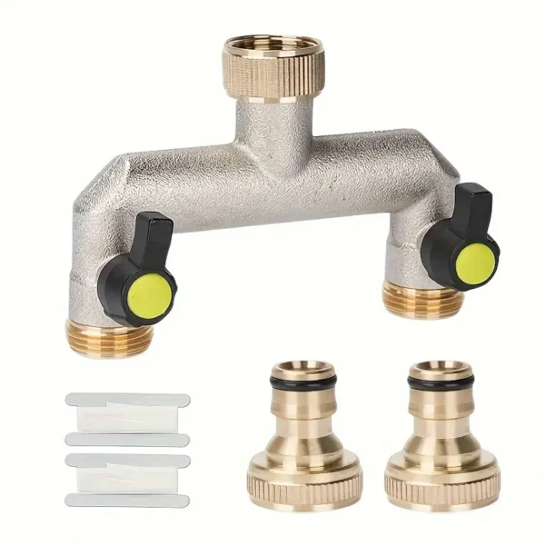 6c5220e8-8af0-4652-aa7d-dcd61415e3a6 Brass 2-Way Garden Water Distributor