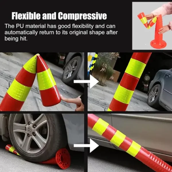 d57ebe4193be4c3993252c1315f618a7-goods Reflective Traffic Cone with Red and White Stripes