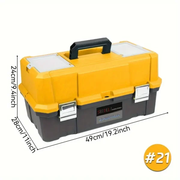 21-Inch 3-Tier Plastic Tool Box Organizer